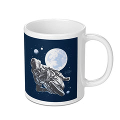 Moonlit Motorcycle Rider Art Coffee Mug product type