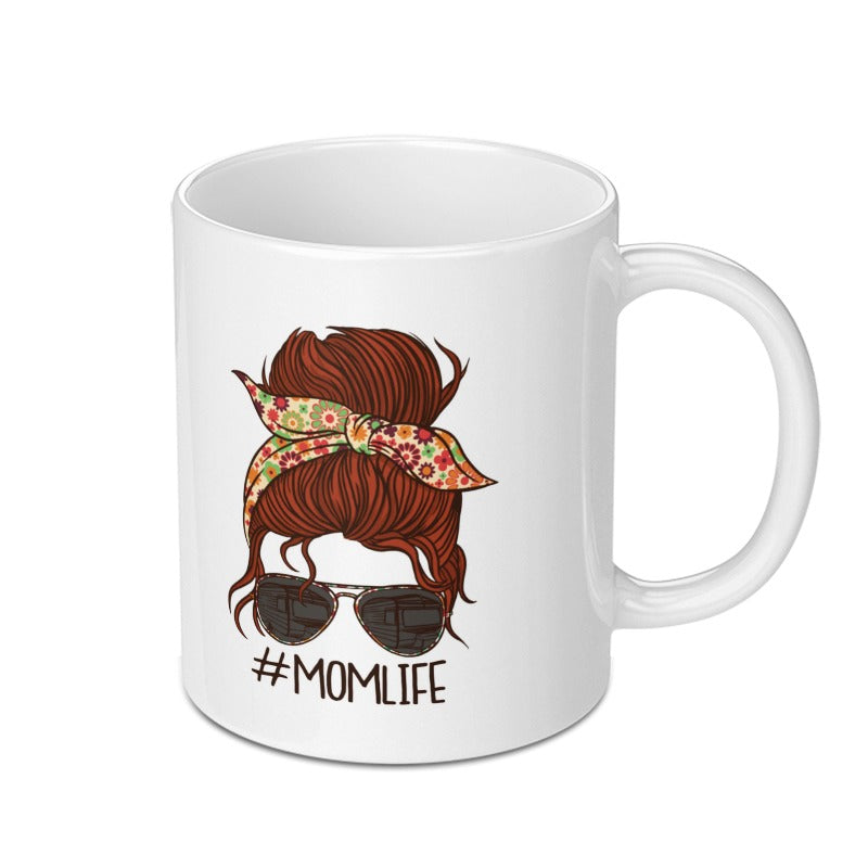 #Momlife Coffee Mug with Floral Headband product