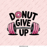 Donut Give Up Mirror, Funny Gym Mirror, Workout Motivation, Weightlifting Gift, Fitness Lover Gift, Inspirational Mirror, Cute Mirror - Tawshia