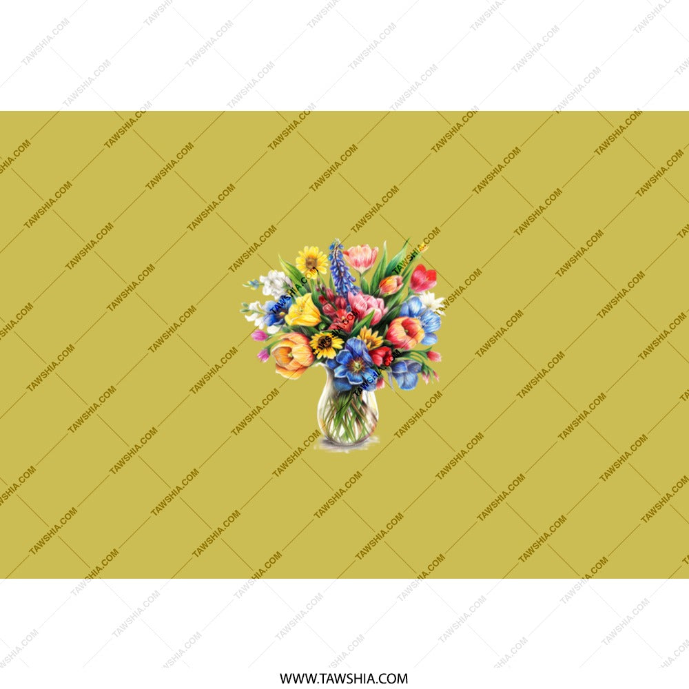 Floral Bouquet Tumbler, Colorful Flower Tumbler, Vase of Flowers Drinkware, Beautiful Floral Tumbler, Gift for Flower Lovers - Tawshia