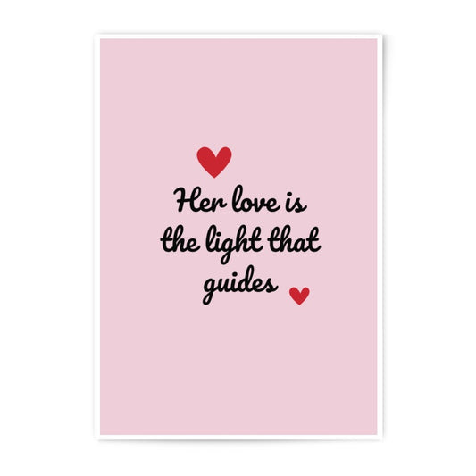 Love Photographic Prints, Her Love Is Light Quote, Red Hearts Wall Art, Romantic Prints, Wedding Gift, Anniversary Present, Home Decor - Tawshia