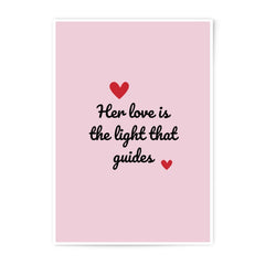 Love Photographic Prints, Her Love Is Light Quote, Red Hearts Wall Art, Romantic Prints, Wedding Gift, Anniversary Present, Home Decor - Tawshia