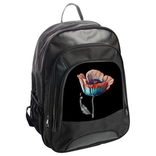 Floral Poppy Backpack, Unique Flower Art Backpack, Stylish Backpack, Gift for Her, School Backpack, Everyday Backpack - Tawshia