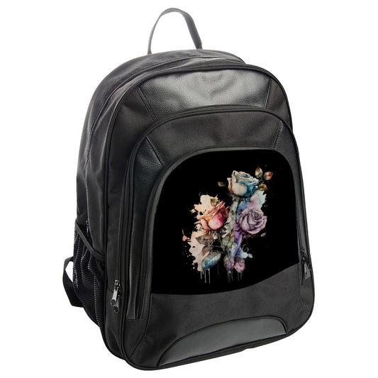 Floral Art Backpack, Watercolor Roses, Elegant Backpack, Stylish Design, Flower Lover Gift, Unique Backpack, Back to School Bag - Tawshia