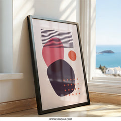 Abstract Shapes Wall Art, Modern Geometric Print, Minimalist Art Decor, Trendy Home Wall Decor, Contemporary Art - Tawshia