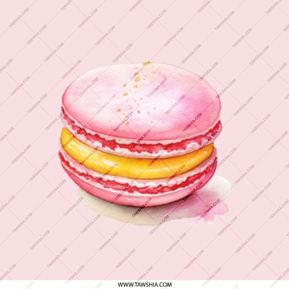 Pink Macaron Pocket Mirror, Cute Food Art, Sweet Treat Gift, Portable Makeup Mirror, Travel Mirror, Everyday Carry - Tawshia