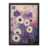 Floral Wall Art, Poppy Flower Print, Botanical Art Print, Purple Pink White Flowers, Home Decor Wall Art, Floral Home Decor, Flower Gift - Tawshia