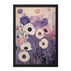 Floral Wall Art, Poppy Flower Print, Botanical Art Print, Purple Pink White Flowers, Home Decor Wall Art, Floral Home Decor, Flower Gift - Tawshia