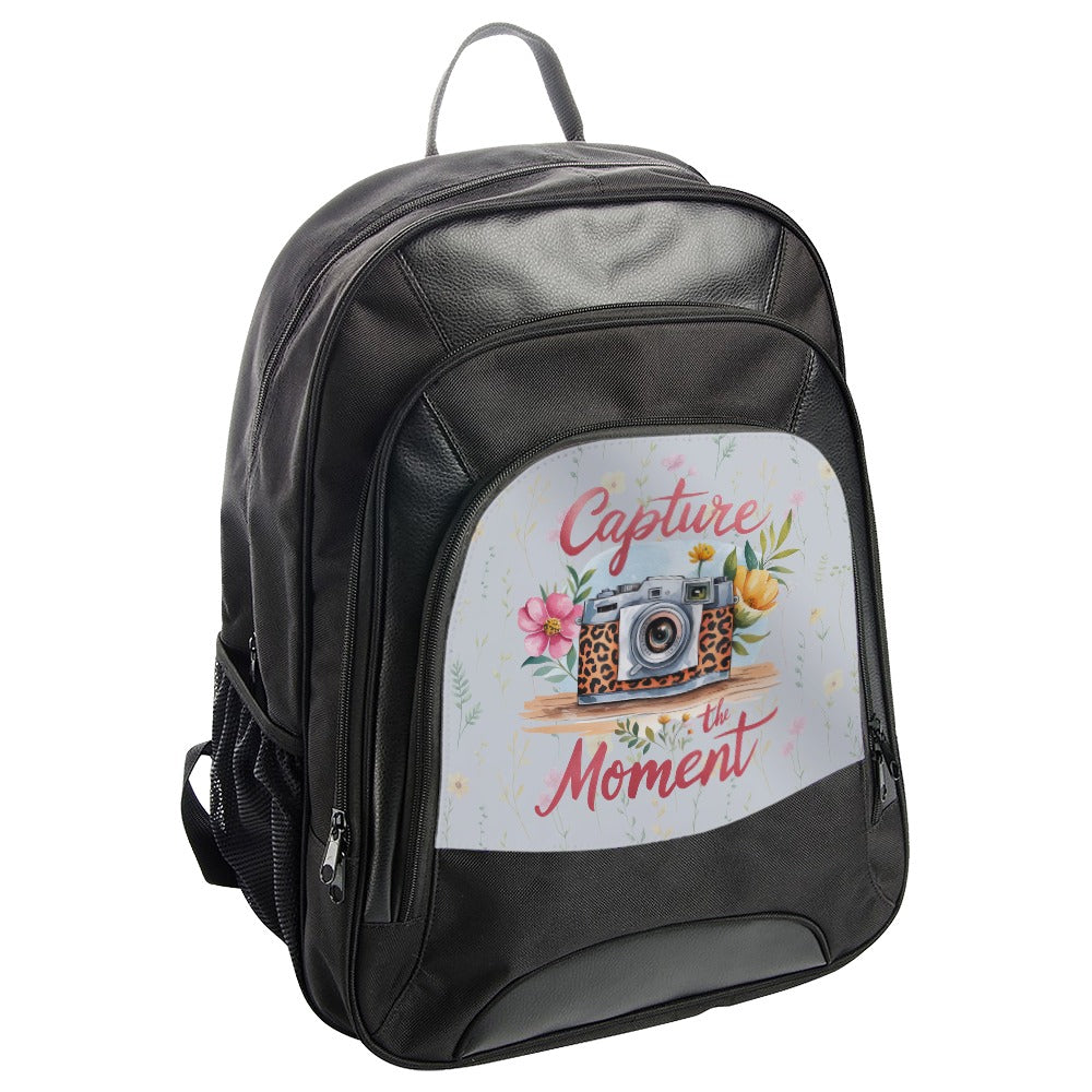 Capture the Moment BackPack, Floral Camera Bag, Photo Lover Gift, Stylish Backpack, School Travel Bag, Everyday Backpack - Tawshia
