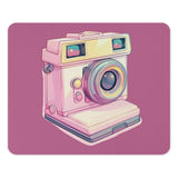 Retro Camera Mouse Pad, Cute Aesthetic Mousepad, Desk Accessory, Photographer Gift, Vintage Style, Computer Mat, Pink Mouse Pad, Office - Tawshia