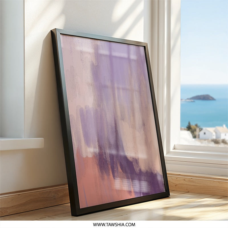 Abstract Wall Art Print, Purple Painting, Modern Home Decor, Brush Strokes Art, Trendy Wall Decor, Contemporary Art, Artistic Wall Decor - Tawshia