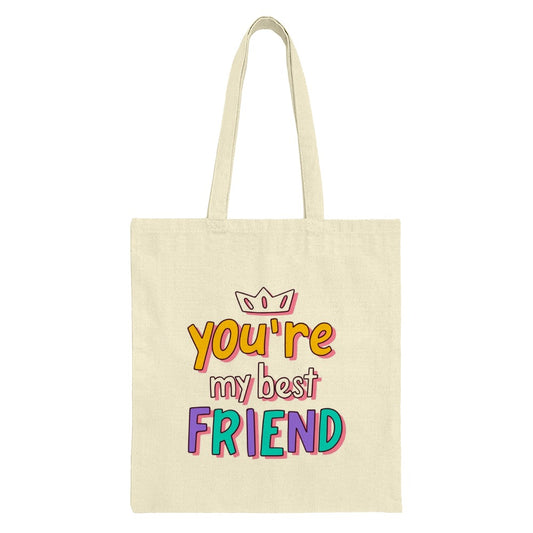 Best Friend Tote Bag, Friendship Gift, Cute Tote Bag, Gift for Bestie, You're My Best Friend, Colorful Tote, Shopping Tote Bag - Tawshia