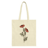 Floral Tote Bag, Chamomile Design, Flower Graphic Tote, Botanical Print Bag, Everyday Carry Bag, Gift for Her, Trendy Tote Bags - Tawshia