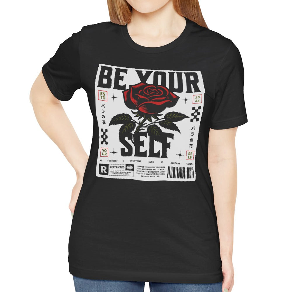 Be Your Self Red Rose Graphic Women's T-Shirt product
