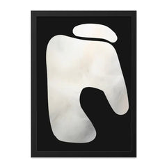 Abstract Modern Wall Art, Neutral Cream Print, Minimalist Art, Unique Shape Design, Contemporary Home Decor, Gallery Wall, Framed Wall Art - Tawshia