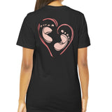 Heart-Shaped Baby Footprints Design T-Shirt product