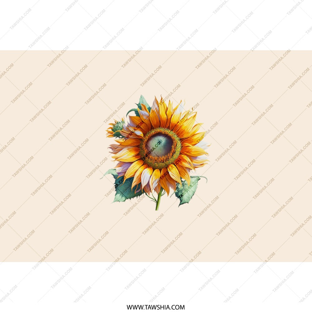 Sunflower Tumbler, Floral Tumbler, Botanical Drinkware, Summer Tumbler, Gift for Her, Flower Lover Gift, Artistic Tumbler, Sunflower Design - Tawshia