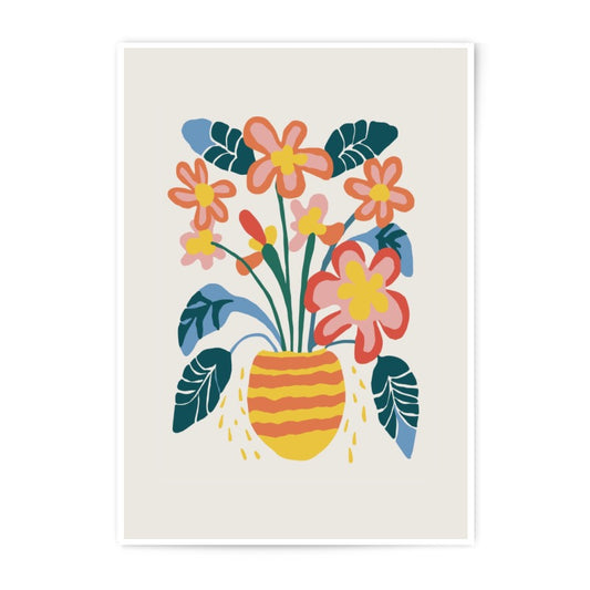Floral Photographic Print, Colorful Flower Art, Flower in Vase Photo, Botanical Art Print, Home Decor Wall Art, Floral Still Life - Tawshia