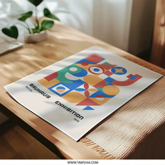 Bauhaus Exhibition Photographic Print, Geometric Art Print, Abstract Shapes Wall Decor, Modern Art Poster, 1919 Art Print - Tawshia