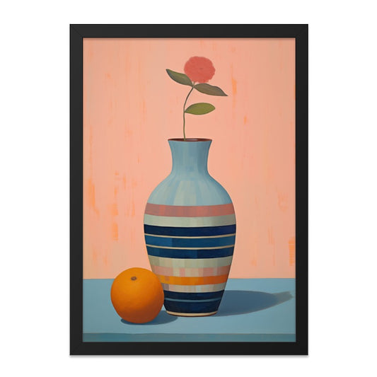 Vase Flower Wall Art, Still Life Print, Floral Art, Orange Art, Modern Wall Decor, Home Decor, Art Print, Colorful Wall Art - Tawshia