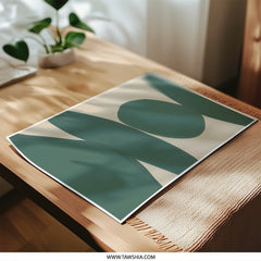 Abstract Photographic Print, Green Shapes Art, Modern Home Decor, Minimalist Art Print, Geometric Shapes Print, Contemporary Art Print - Tawshia