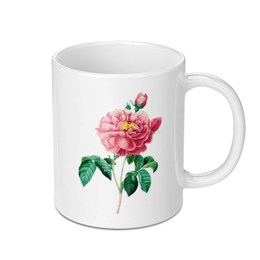 Pink Rose Mug, Floral Mug, Botanical Mug, Flower Mug, Cottagecore Mug, Coffee Mug, Tea Mug, Gift for Her, Floral Gift Mug - Tawshia