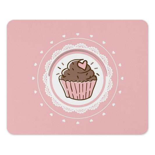 Cute Cupcake Mouse Pad, Sweet Treat Desk Accessory, Pink Mousepad, Heart Topping, Kawaii Decor, Gamer Mousepad, Office Gift - Tawshia