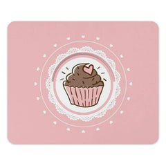 Cute Cupcake Mouse Pad, Sweet Treat Desk Accessory, Pink Mousepad, Heart Topping, Kawaii Decor, Gamer Mousepad, Office Gift - Tawshia