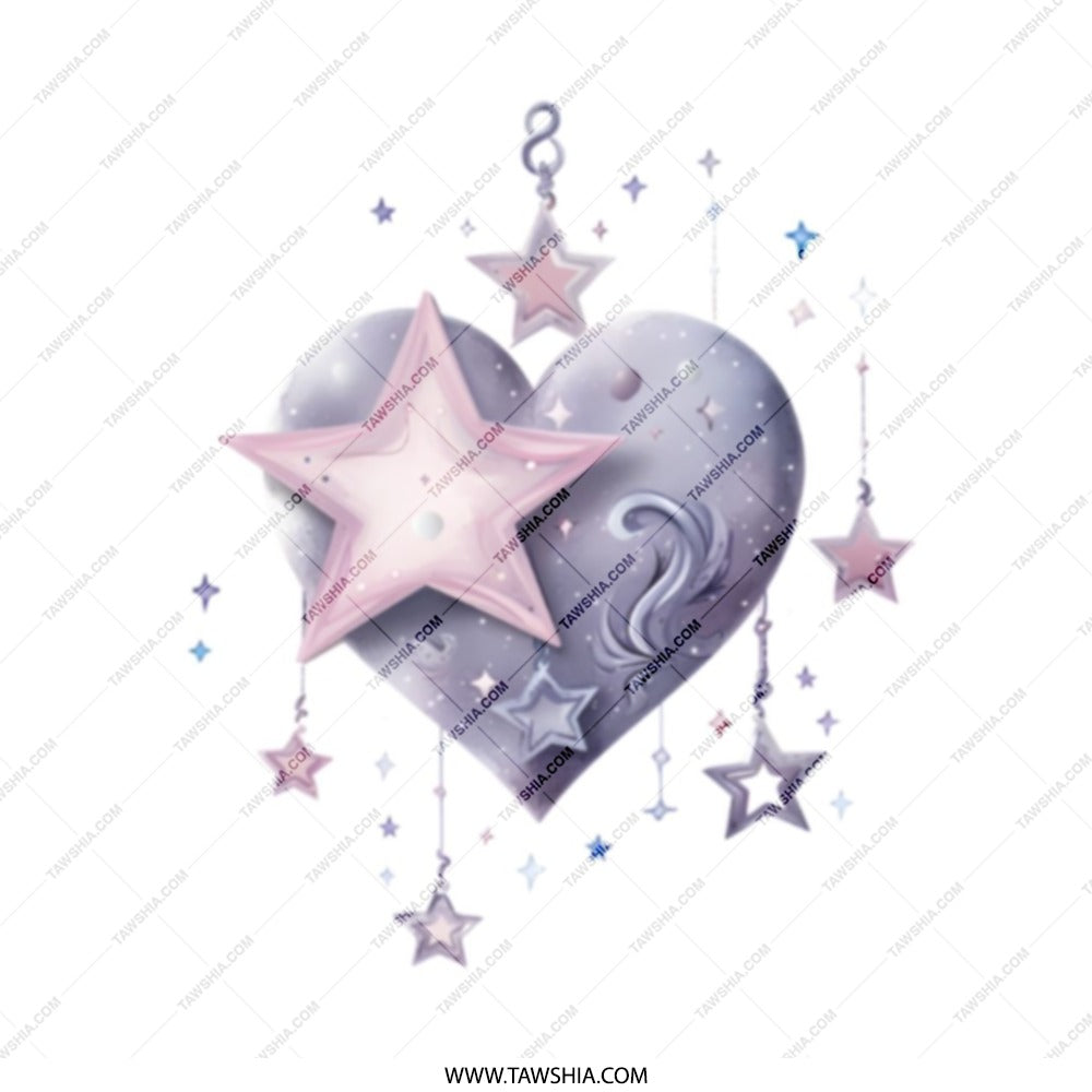 Celestial Heart Tote Bag, Starry Tote Bag, Aesthetic Tote Bag, Space Tote Bag, Trendy Tote Bag, Gift For Her, Unique Tote Bag, Shoulder Bag - Tawshia