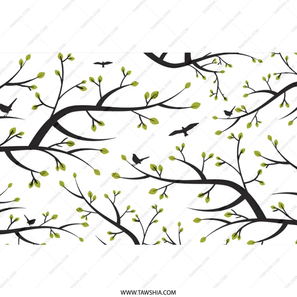 Elegant Bird and Branch Pattern for Wall Decor product