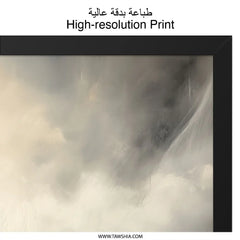 Abstract Landscape Wall Art, Neutral Tones Painting, Modern Home Decor, Contemporary Art Print, Textured Artwork, Minimalist Wall Decor - Tawshia
