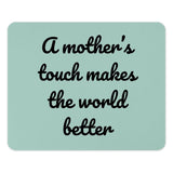 Mothers Touch Mouse Pad, Gift for Mom, Mothers Day Gift, Home Office Decor, Cute Office, Best Mom Ever, Desktop Accessory, Teal Mousepad - Tawshia