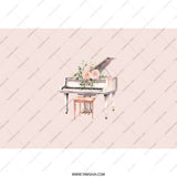 Floral Piano Tumbler, Elegant Drinkware, Music Lover Gift, Cute Travel Mug, Aesthetic Tumbler, Unique Tumbler, Gifts for Pianists - Tawshia