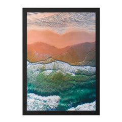 Aerial Beach Wall Art, Coastal View Print, Ocean Waves Picture, Beach Photography, Contemporary Landscape Art, Beach Decor Artwork - Tawshia