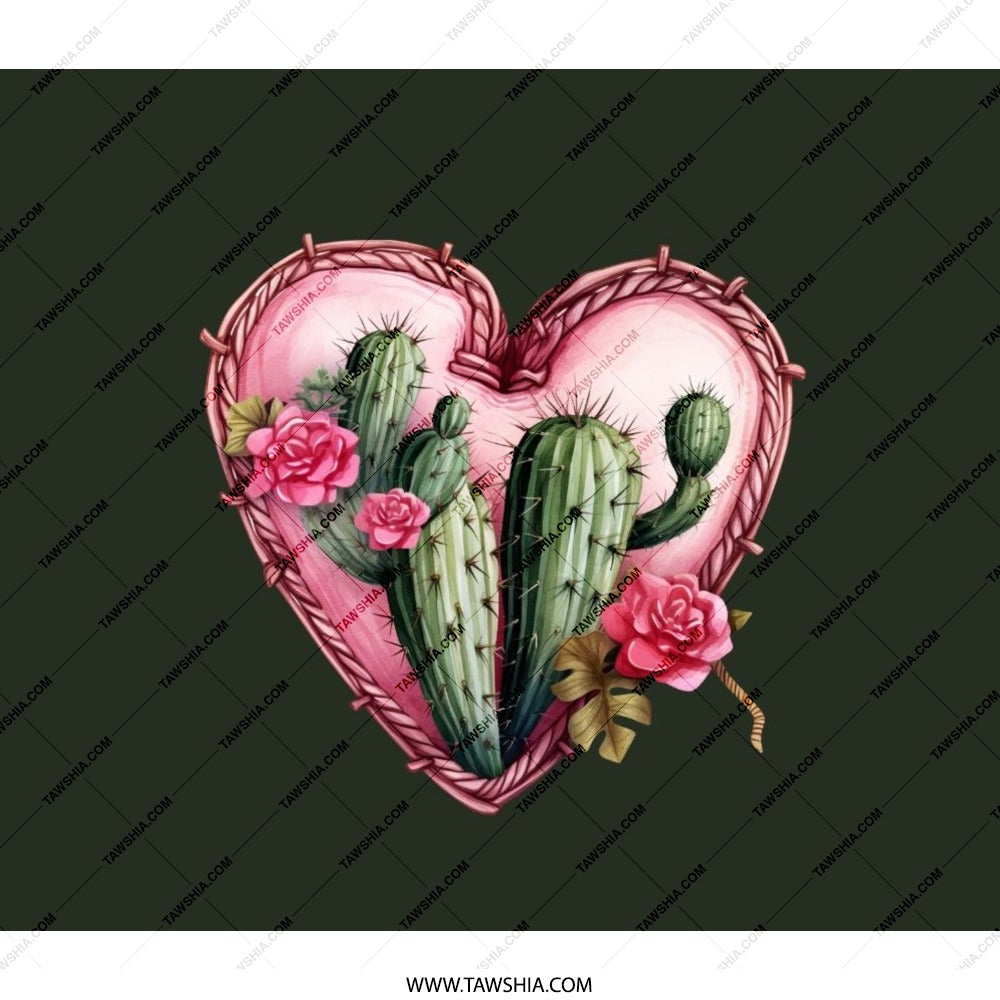 Cactus Heart Backpack, Floral Backpack, Nature Lover Gift, Southwestern Backpack, Trendy Backpack, Cool Backpack, Unique Backpack - Tawshia