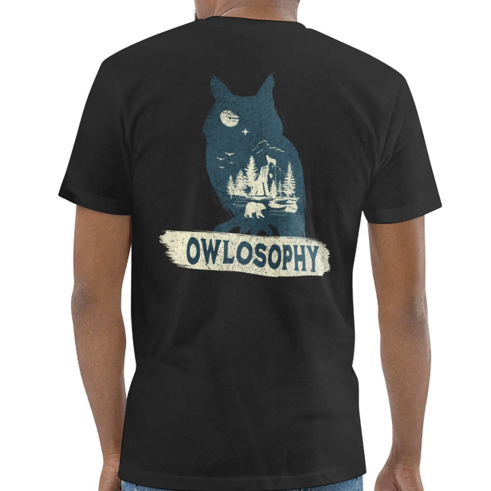 Owl Themed Owlosophy Graphic Design T-Shirt Product