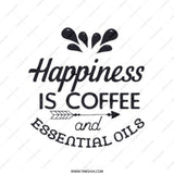 Coffee and Essential Oils Tote Bag, Happiness Tote, Motivational Tote Bag, Gift for Her, Everyday Tote, Reusable Tote - Tawshia