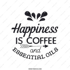 Coffee and Essential Oils Tote Bag, Happiness Tote, Motivational Tote Bag, Gift for Her, Everyday Tote, Reusable Tote - Tawshia