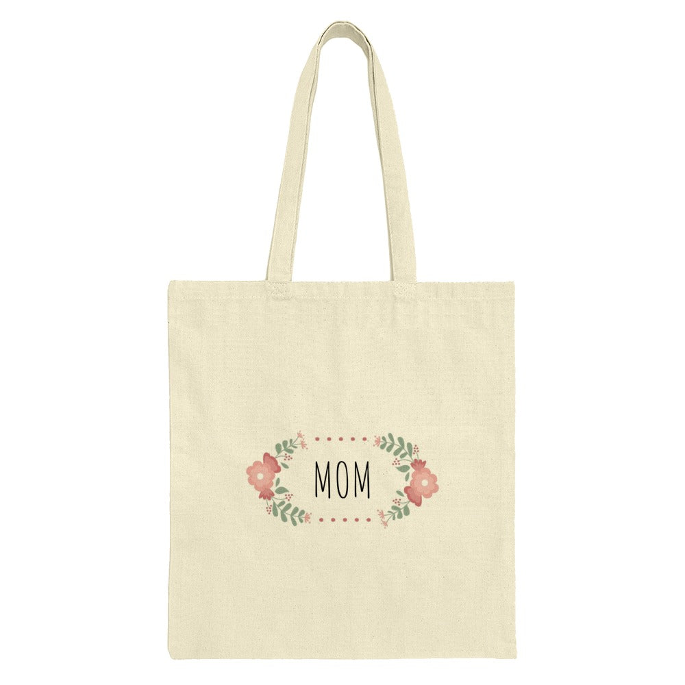 Mom Floral Tote Bag, Gift for Mom, Mothers Day Gift, Mom Birthday Gift, Everyday Tote, Shopping Bag, Reusable Grocery Bag - Tawshia