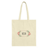 Mom Floral Tote Bag, Gift for Mom, Mothers Day Gift, Mom Birthday Gift, Everyday Tote, Shopping Bag, Reusable Grocery Bag - Tawshia
