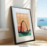 Gateway Arch Wall Art, St Louis Print, National Park Art, Travel Poster, Home Decor, Unique Wall Decor, Minimalist Art - Tawshia