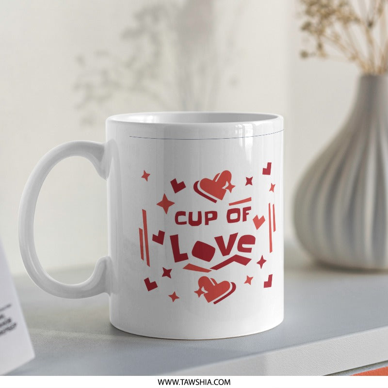 Cup of Love Romantic Design White Coffee Mug product