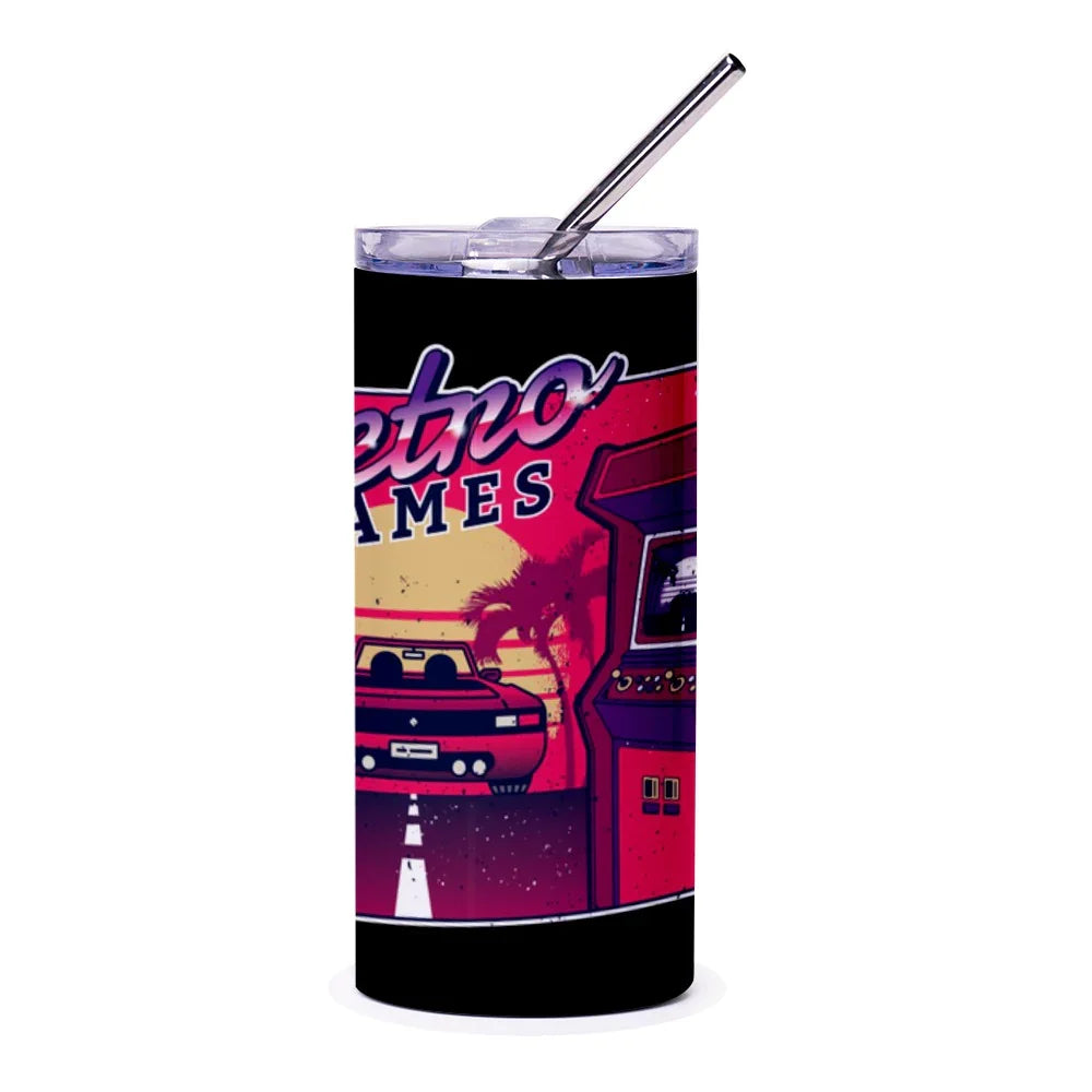 Retro Games Themed Tumbler for Gamers and Enthusiasts product