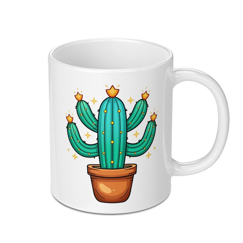 Cute Cactus Mug, Desert Plant Coffee Cup, Southwestern Decor, Succulent Lover Gift, Botanical Mug, Quirky Mug - Tawshia