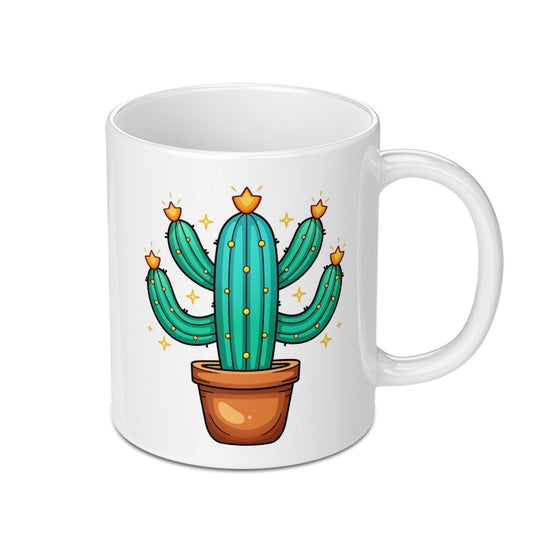 Cute Cactus Mug, Desert Plant Coffee Cup, Southwestern Decor, Succulent Lover Gift, Botanical Mug, Quirky Mug - Tawshia