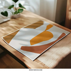 Abstract Photographic Print, Modern Wall Art, Earth Tones, Minimalist Art, Home Decor, Orange Brown Shapes, Living Room Decor, Art Print - Tawshia