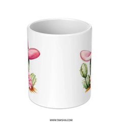 Cactus Cowgirl Mug, Western Pink Hat Coffee Mug, Desert Flower Mug, Unique Ceramic Mug, Cute Novelty Mug, Gift for Her, Southwestern Decor - Tawshia