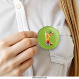 Cocktail Drink Pinback Button, Iced Tea Button, Refreshing Drink Badge, Summer Accessory, Bar Drink Lover Gift, Unique Button, Party Favor - Tawshia