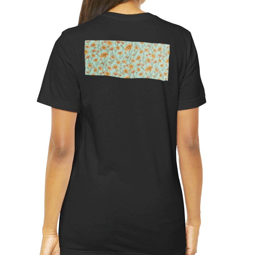 Stylish T-Shirt with Floral Design Back Graphic product type