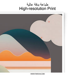 Abstract Landscape Photographic Print, Modern Wall Decor Art, Minimalist Mountain Scene, Stylish Home Decor, Calming Nature Art Print - Tawshia